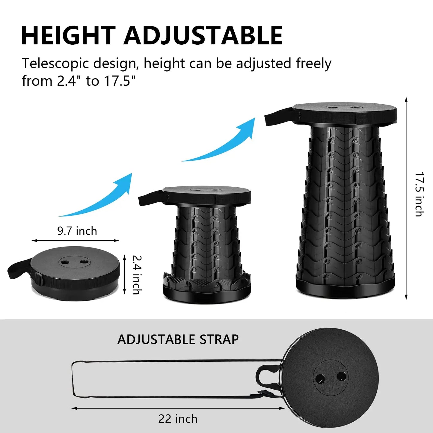 NNEOBA Portable Collapsible Telescopic Stool